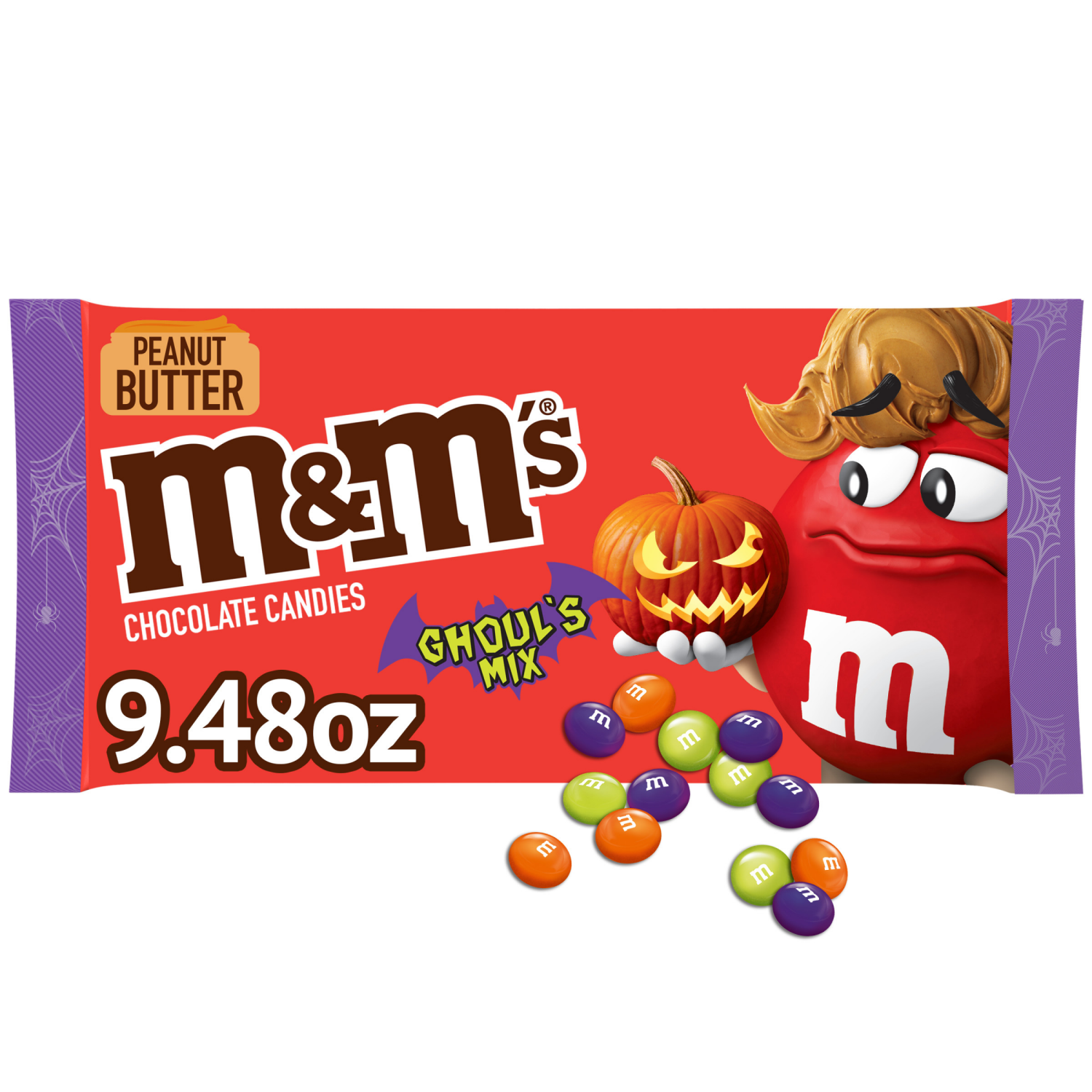 slide 1 of 5, M&M's Halloween Peanut Butter Milk Chocolate Candies Ghoul Mix - 9.48 oz, 9.48 oz