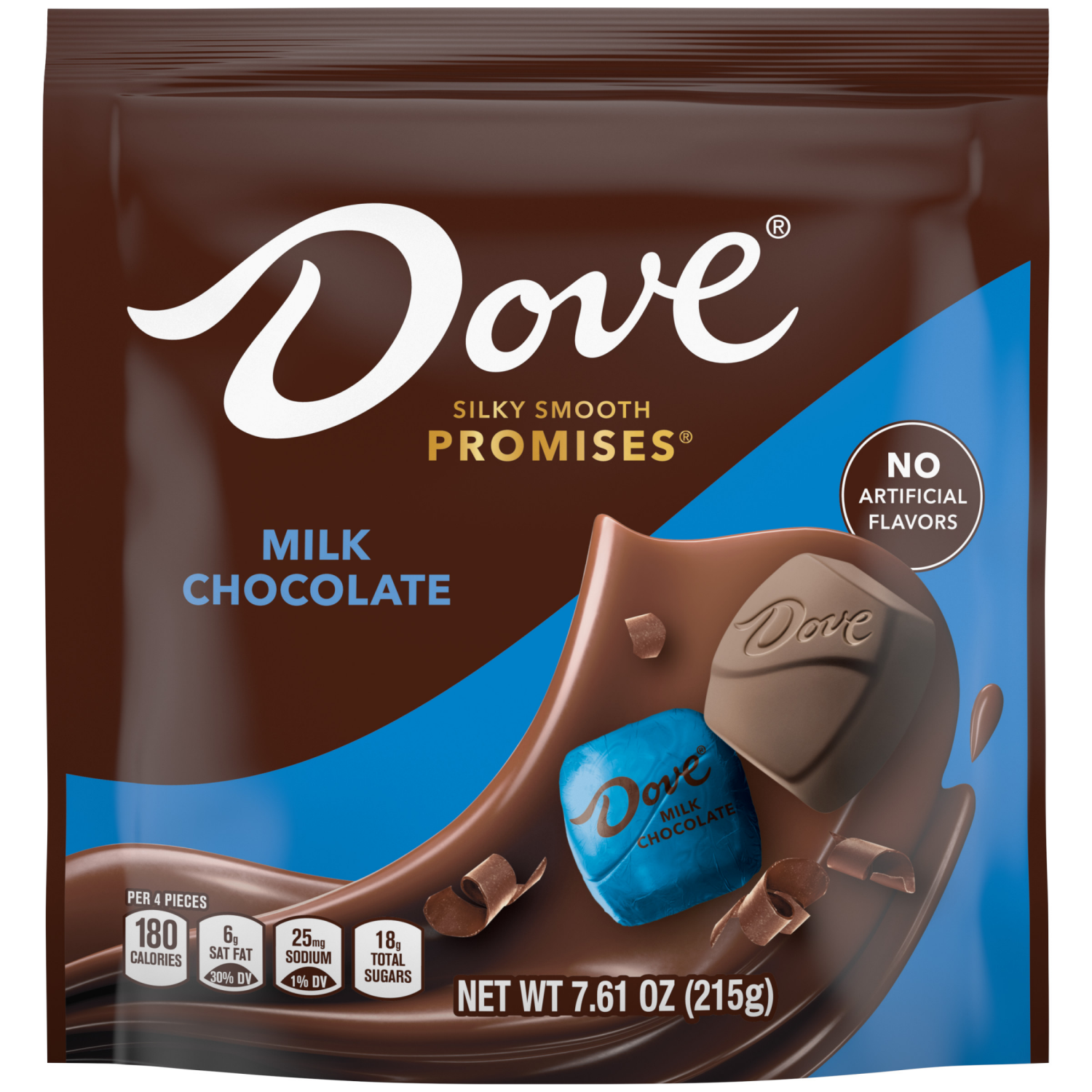 slide 1 of 5, DOVE PROMISES Milk Chocolate Candy Bag, 7.61-Ounces, 7.61 oz