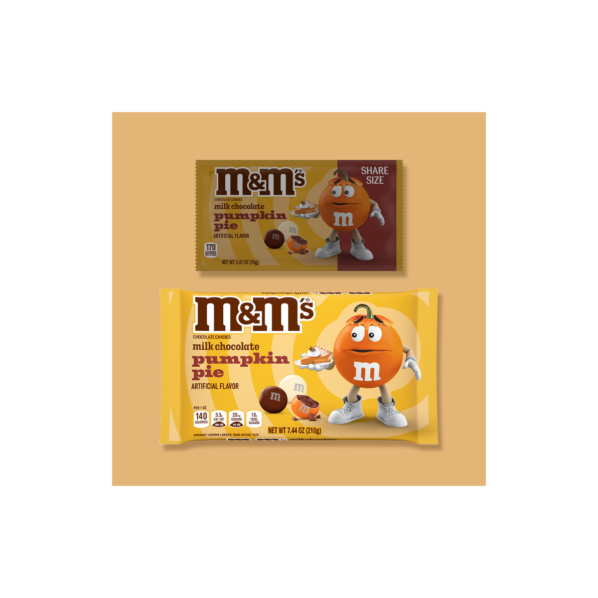 slide 8 of 8, M&ms M&m Halloween Pumpkin Pie, 7.44 oz