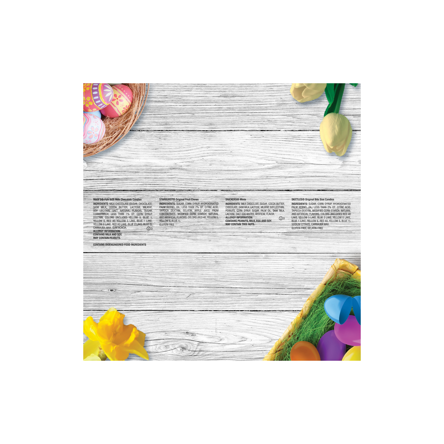 slide 3 of 8, M&M's, Skittles, Snickers & Starburst Easter Basket Stuffers Variety Pack, Bulk Bag - 25 ct, 25 ct