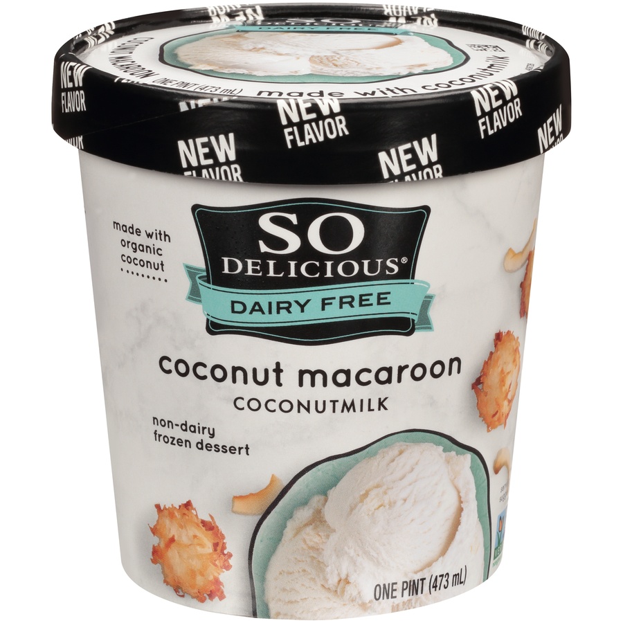 slide 1 of 2, So Delicious Dairy Free Coconutmilk Non-Dairy Frozen Dessert - Coconut Macaroon, 1 pint