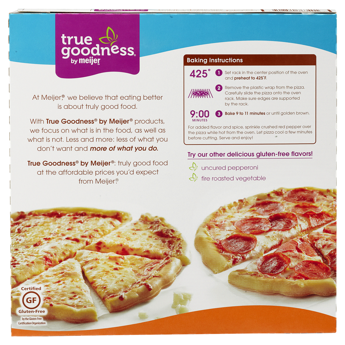 slide 3 of 3, True Goodness Gluten-Free four cheese PIZZA, 13.12 oz