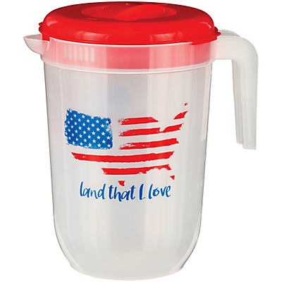 slide 1 of 1, Destination Holiday Patriotic Plastic Summer Pitcher, 1 gal