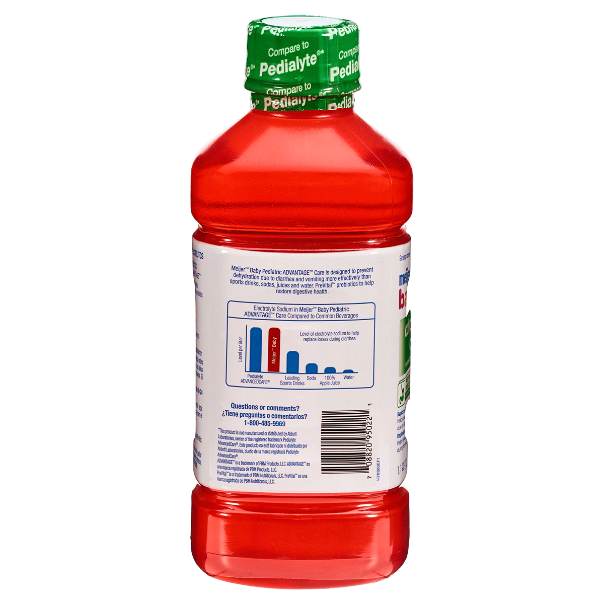 slide 2 of 4, Meijer Baby Pediatric Oral Advantage Care Electrolyte Solution, Cherry Punch, 33.8 oz