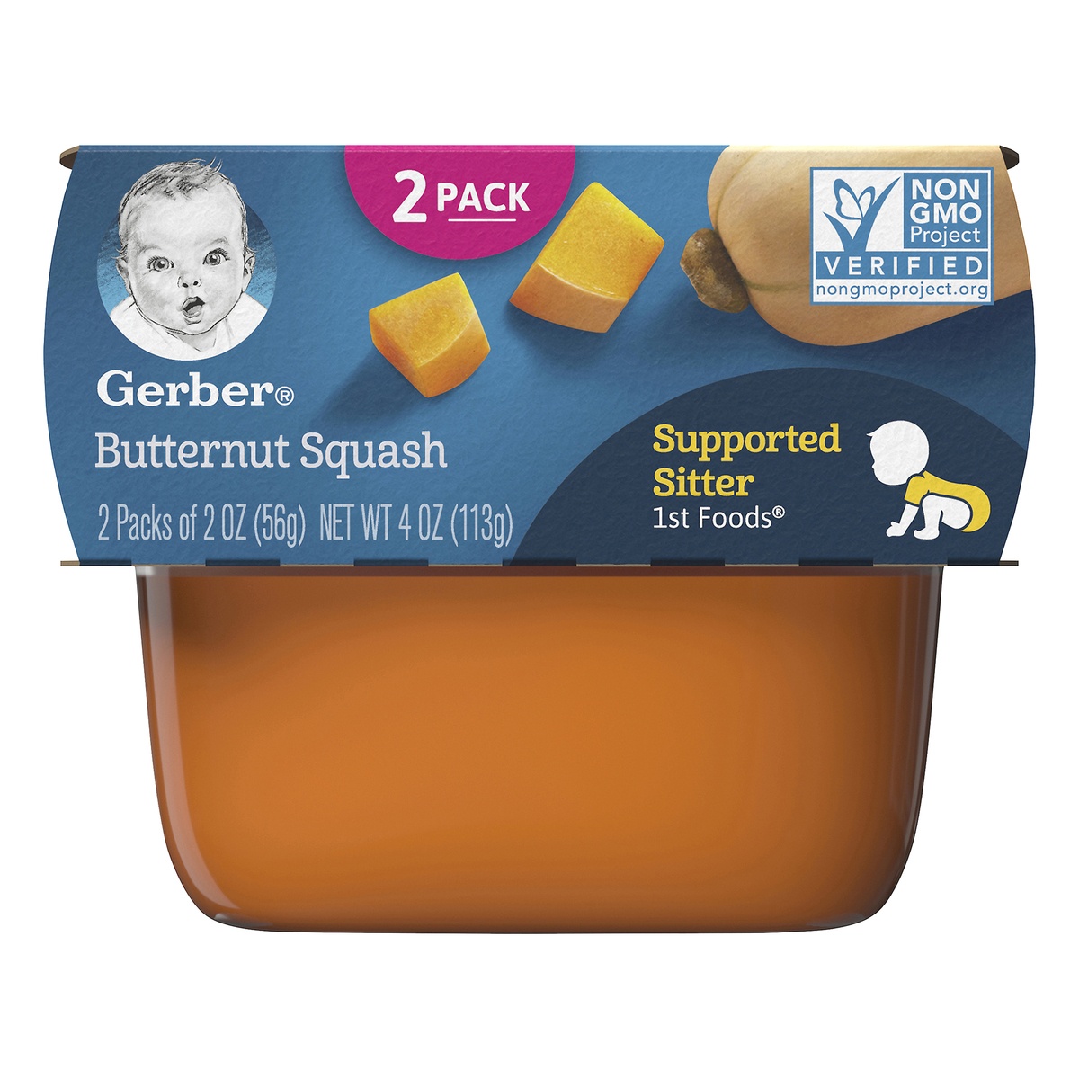 slide 1 of 1, Gerber Baby 1st Foods Butternut Squash, 2 ct; 2 oz