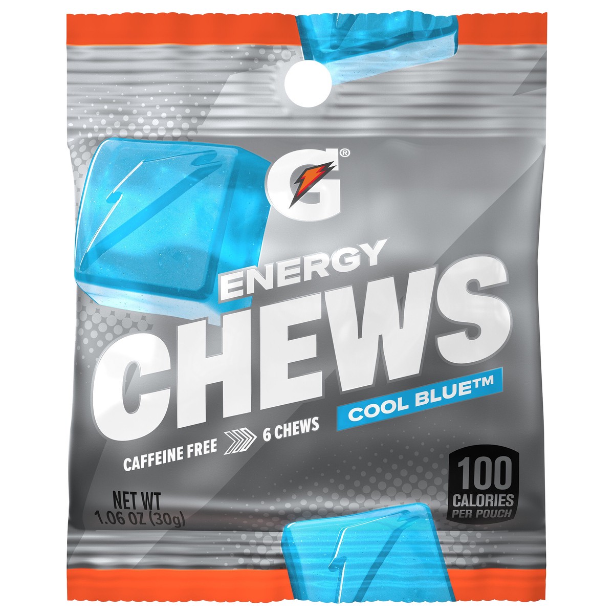 slide 1 of 2, Gatorade Energy Chews Cool Blue 1.06 Oz, 6 ct