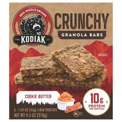 Kodiak Cakes Protein-Packed Crunchy Cookie Butter Granola Bars 6 pk