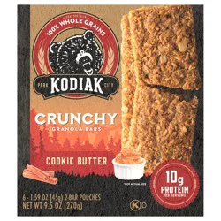 Kodiak Cakes Protein-Packed Crunchy Cookie Butter Granola Bars 6 pk