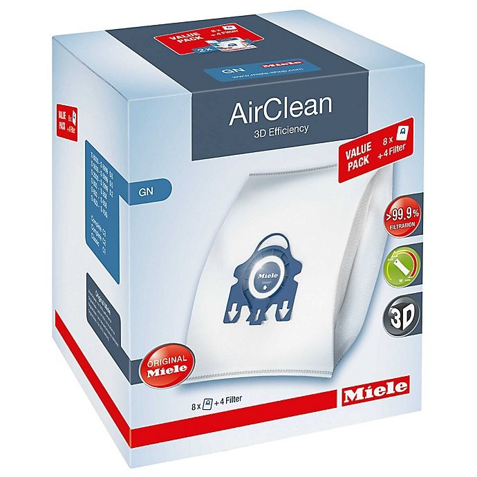 slide 2 of 2, Miele AirClean 3D Efficiency Type GN Bags Value Pack, 1 ct