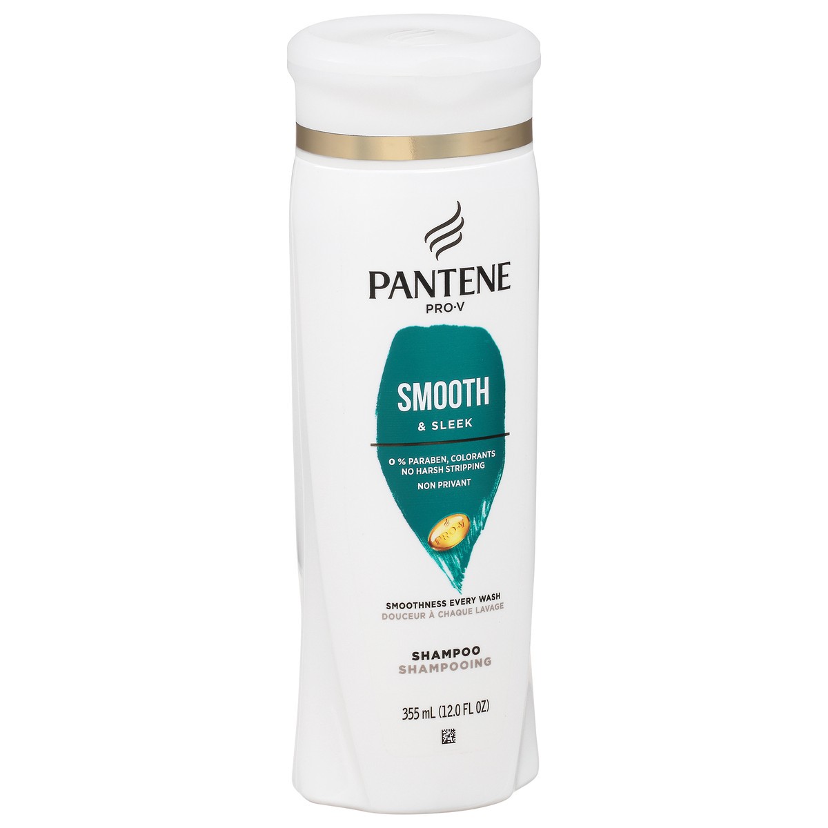 slide 7 of 9, Pantene Smooth & Sleek 72 HR Smoothness Shampoo 12.0oz, 12 fl oz