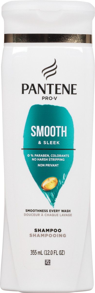 slide 8 of 9, Pantene Smooth & Sleek 72 HR Smoothness Shampoo 12.0oz, 12 fl oz