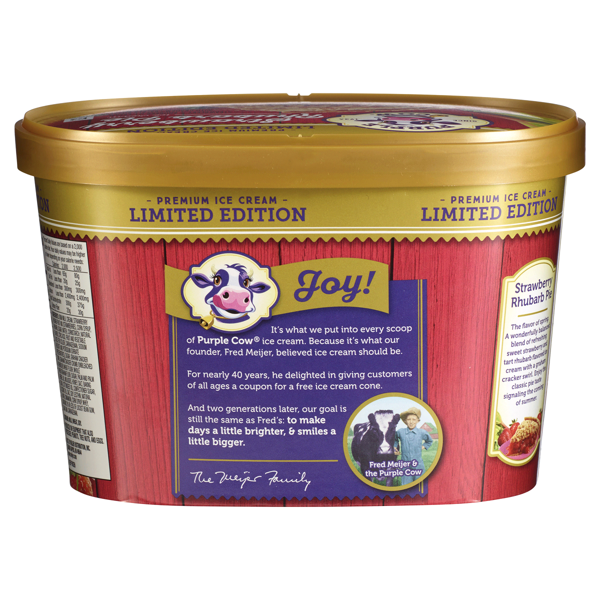 slide 4 of 4, Purple Cow Strawberry Rhubarb Pie Ice Cream, 48 fl oz