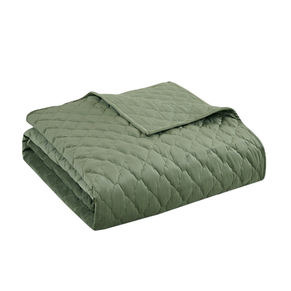 slide 1 of 3, Modavari Quilt Full/Queen - Green, Full/Queen Size