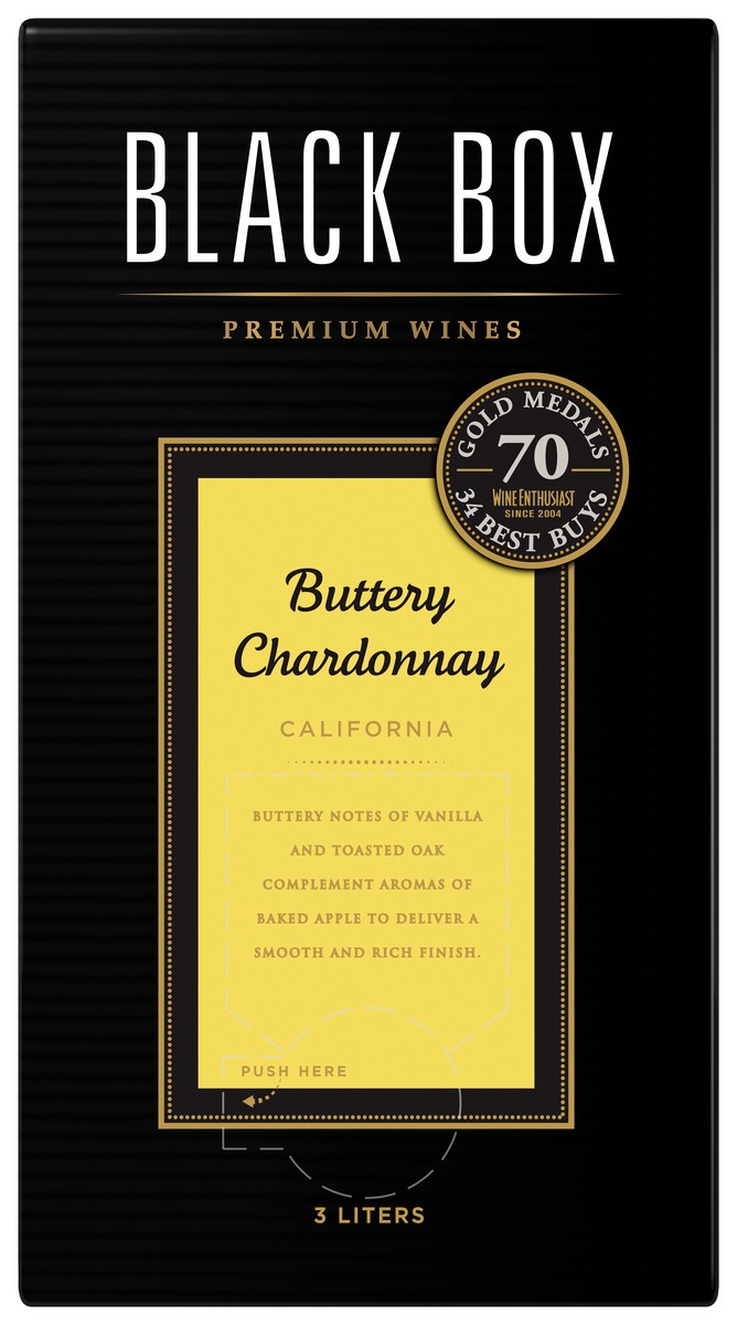 slide 2 of 2, Black Box Buttery Chardonnay White Wine 3L Box, 3 liter