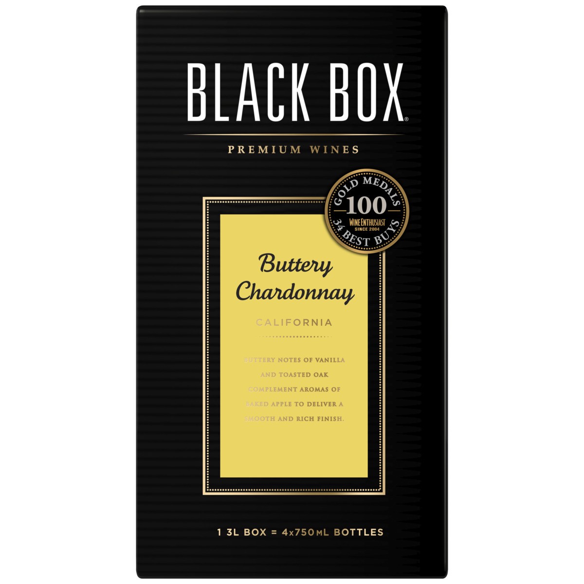 slide 1 of 2, Black Box Buttery Chardonnay White Wine 3L Box, 3 liter