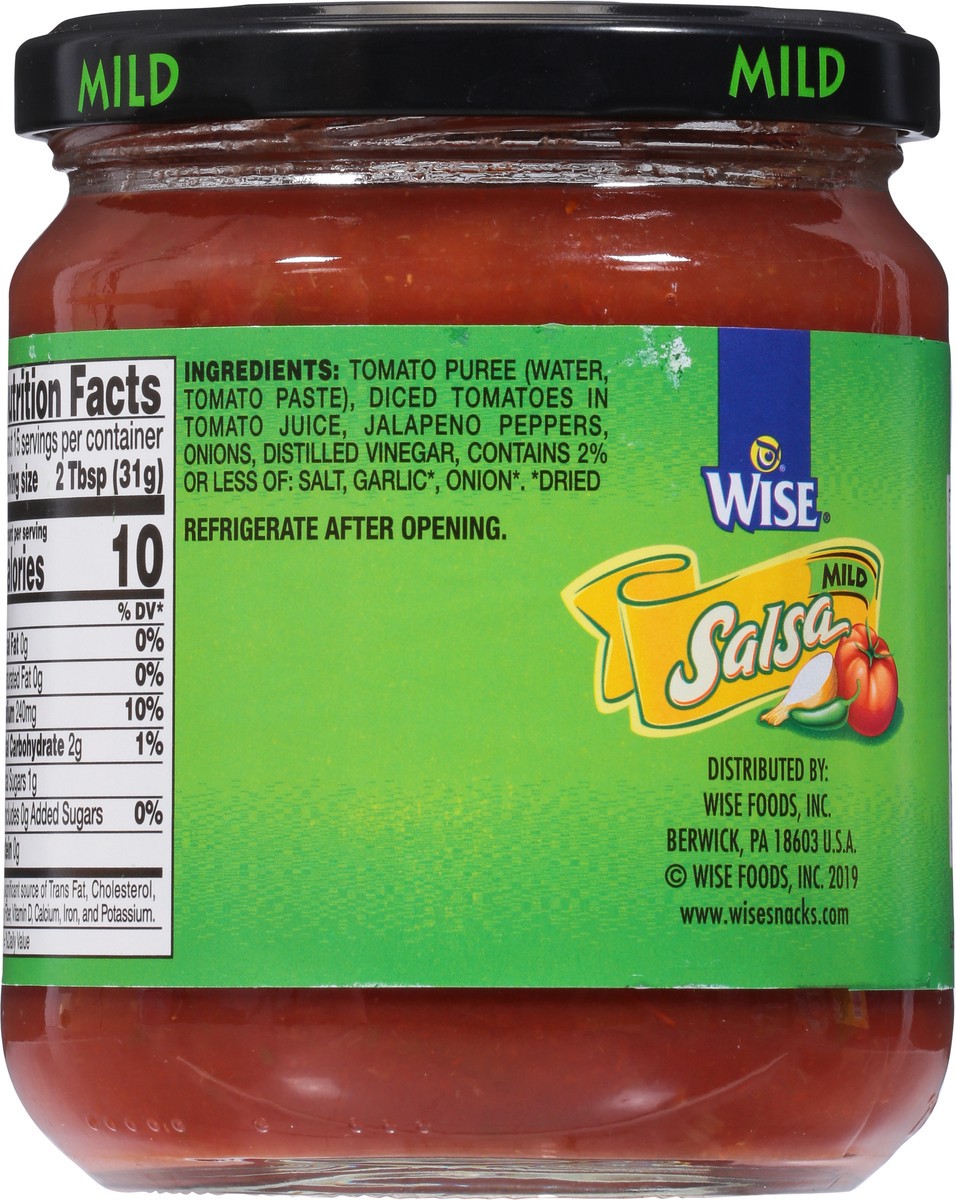 slide 7 of 13, Wise Fat Free Mild Salsa 16 oz, 16 oz