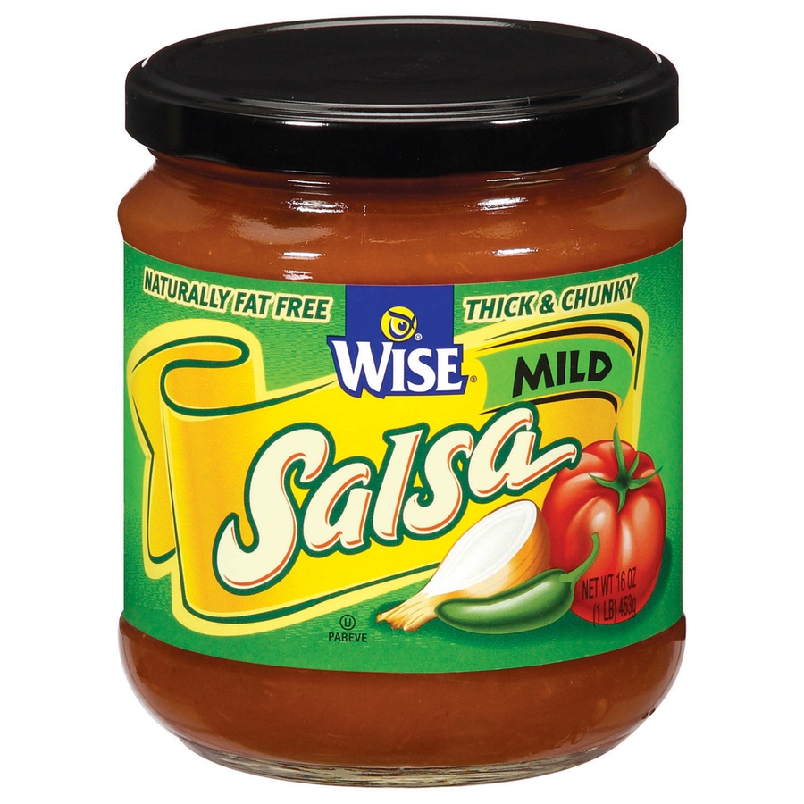 slide 1 of 1, Wise Salsa Thick & Chunky Mild, 16 oz