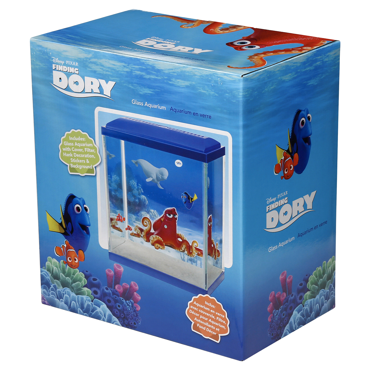 slide 4 of 8, Disney Finding Dory Glass Aquarium, 3 gal