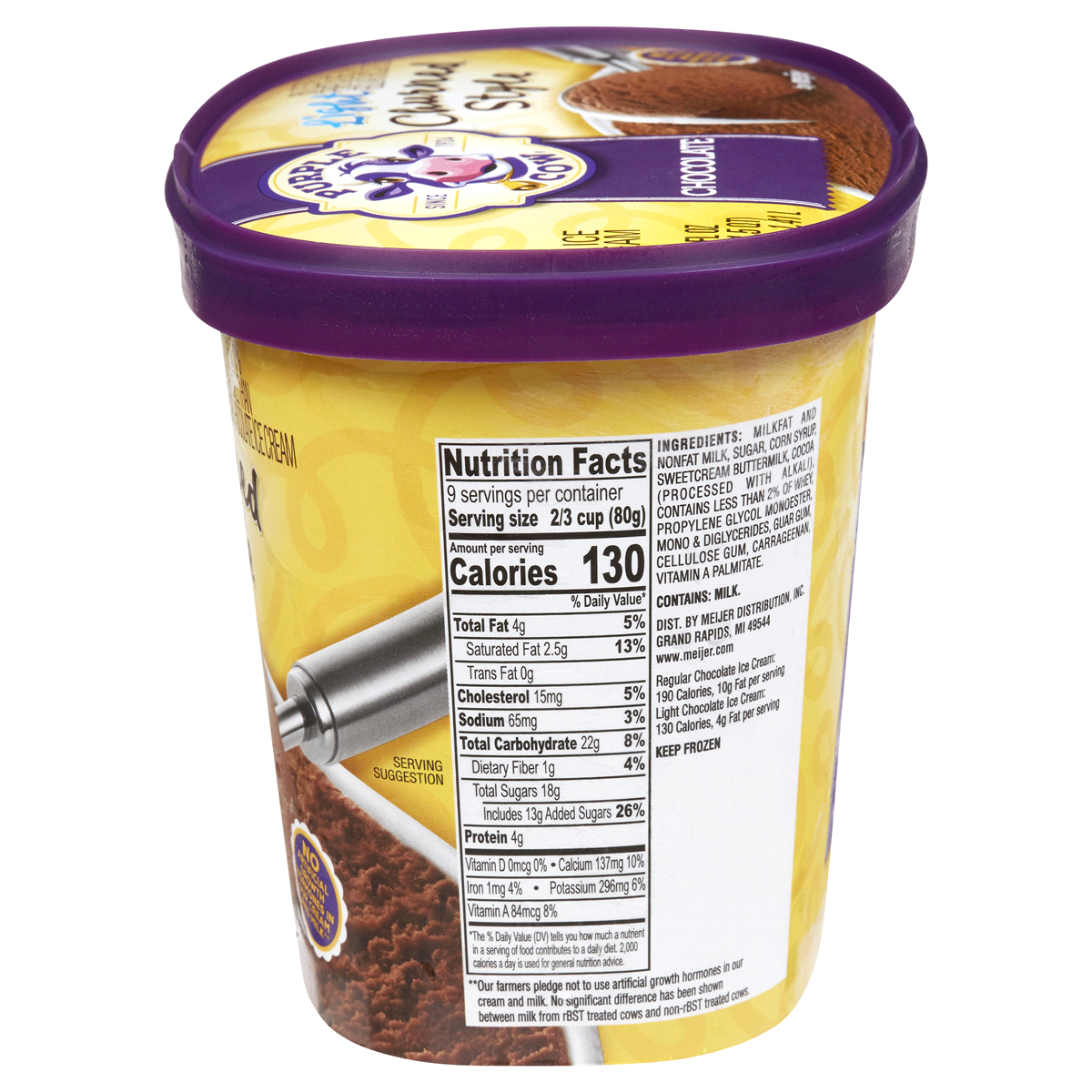 slide 4 of 4, Purple Cow Churned Style Chocolate Ice Cream, 48 fl oz