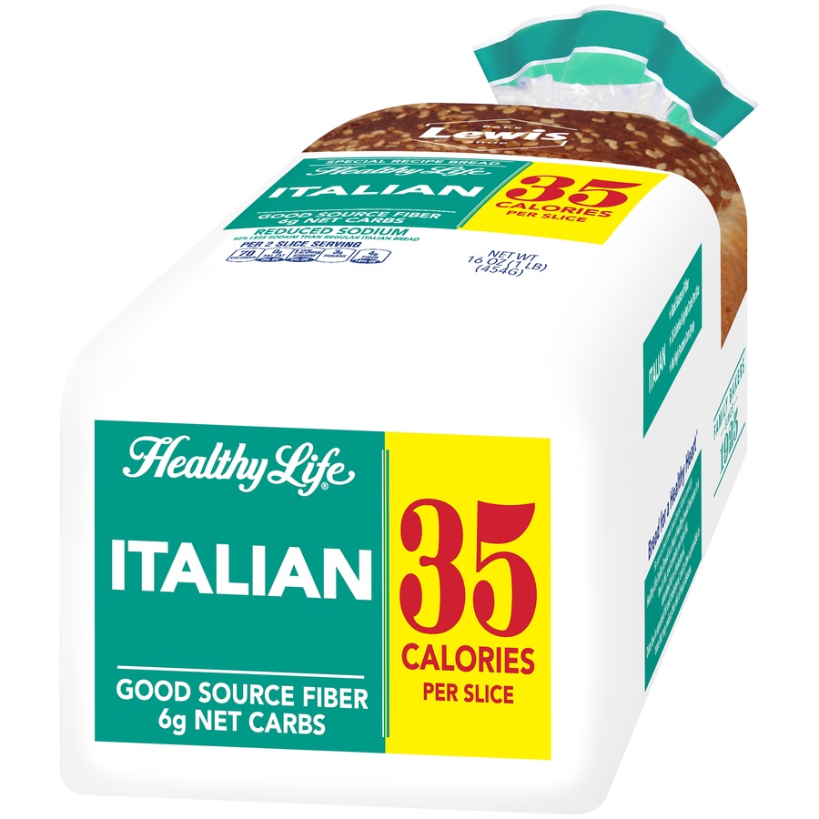 slide 3 of 8, Healthy Life Italian Bread, 16 oz