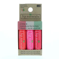 Oralabs Lip Naturals Lip Balm Strawberry, Watermelon, Cherry