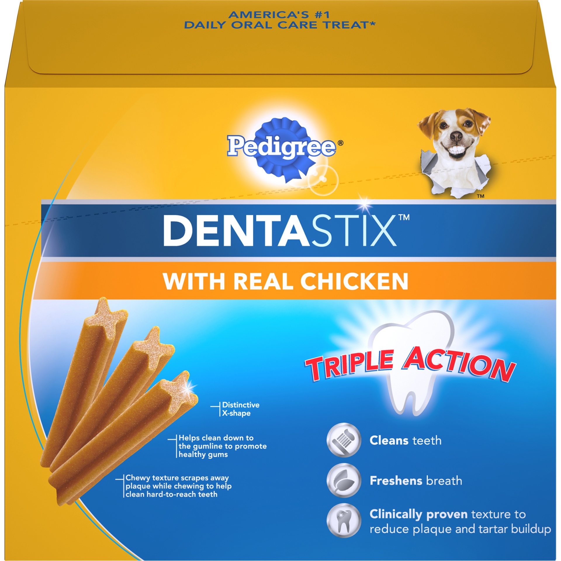 slide 6 of 9, Pedigree Dentastix Original Chicken Dental Dog Treats - 108ct, 26.1 oz