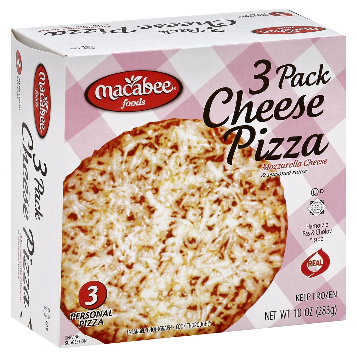 slide 2 of 5, Macabee Cheese 3Pak Pizza, 9.25 oz