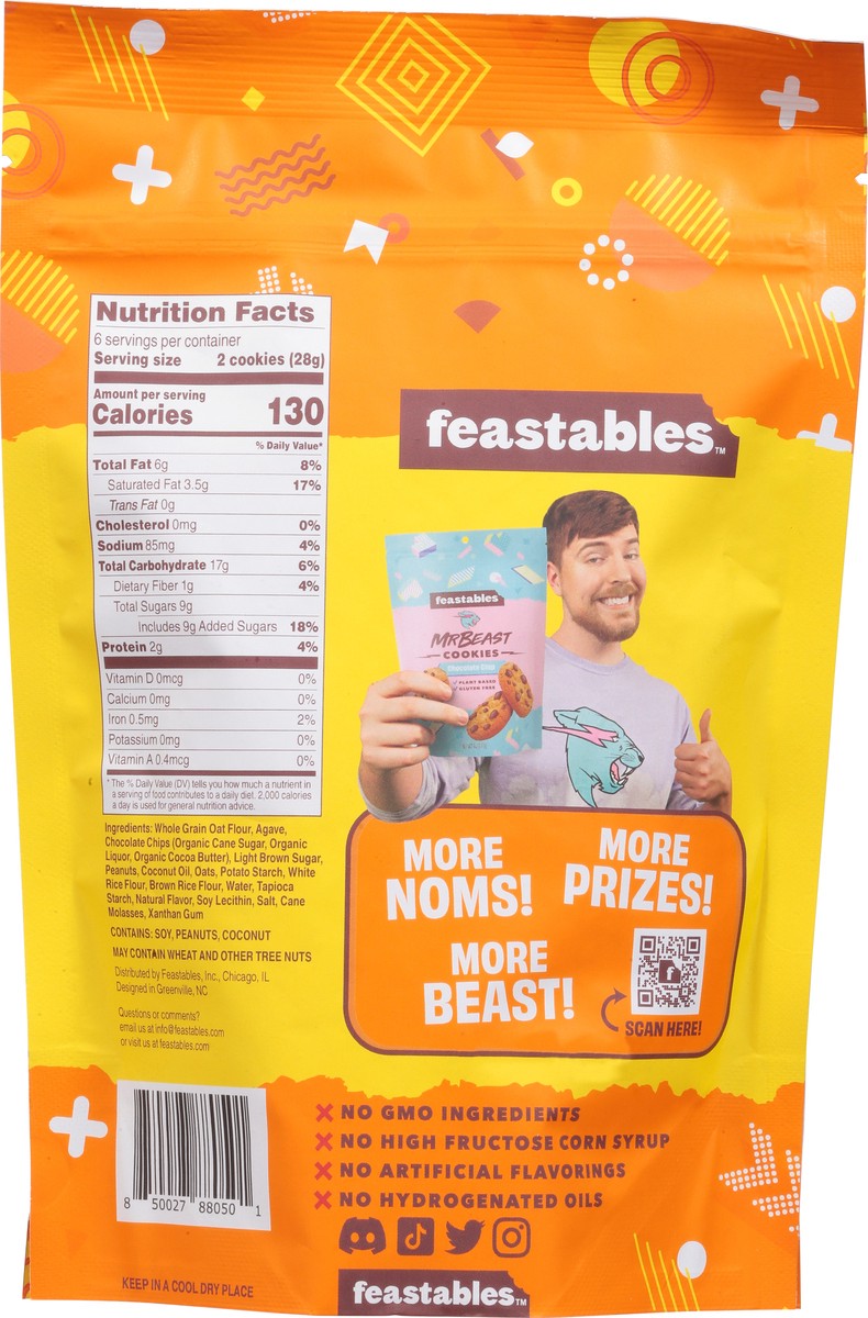 slide 8 of 13, Feastables Peanut Butter Chocolate Chip Mr Beast Cookies 6 oz, 6 oz