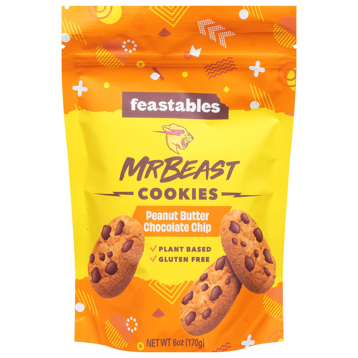 slide 9 of 13, Feastables Peanut Butter Chocolate Chip Mr Beast Cookies 6 oz, 6 oz