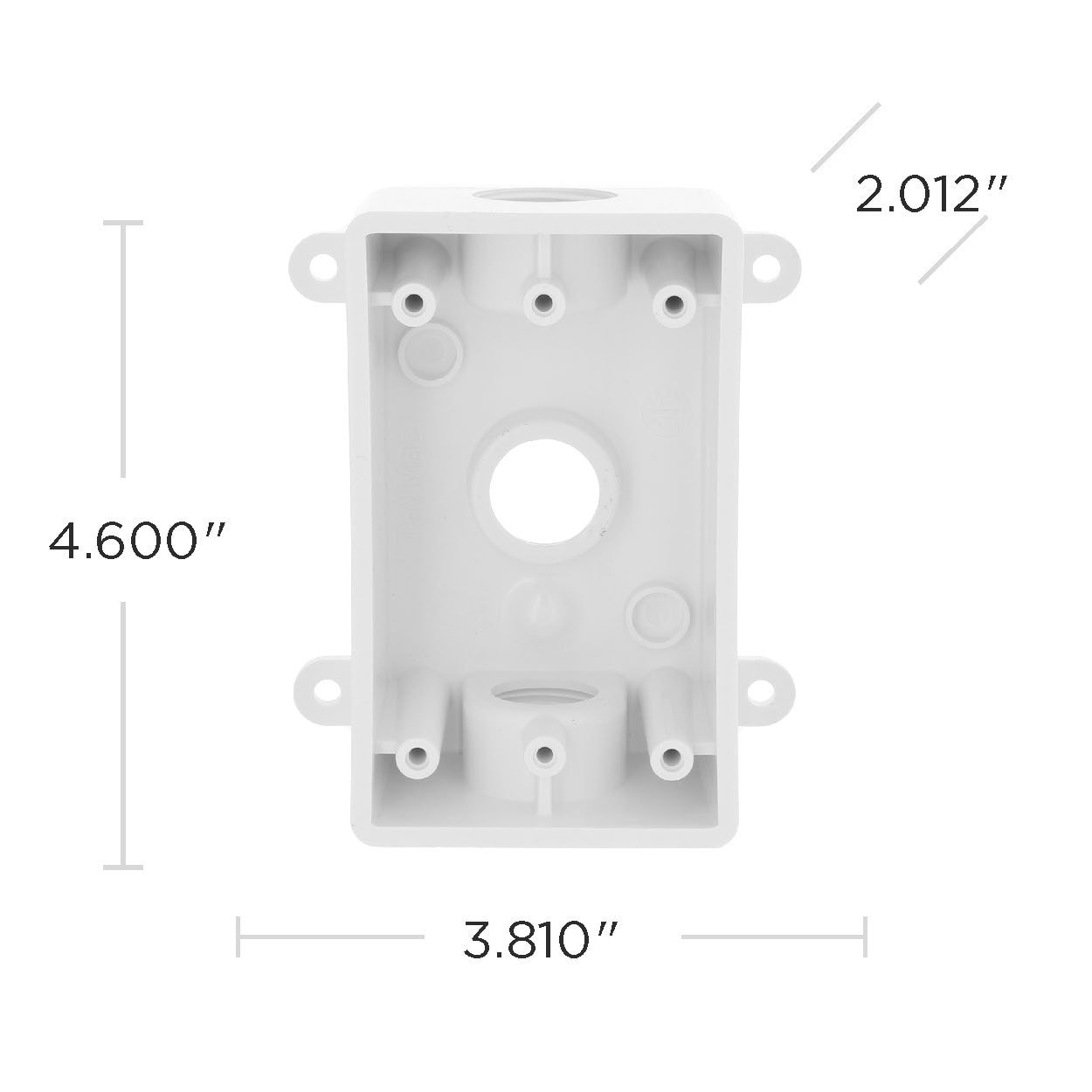 slide 2 of 6, Hubbell TayMac 1 -Gang PVC Weatherproof New work/Old work Switch/Outlet Electrical Box, 1 ct