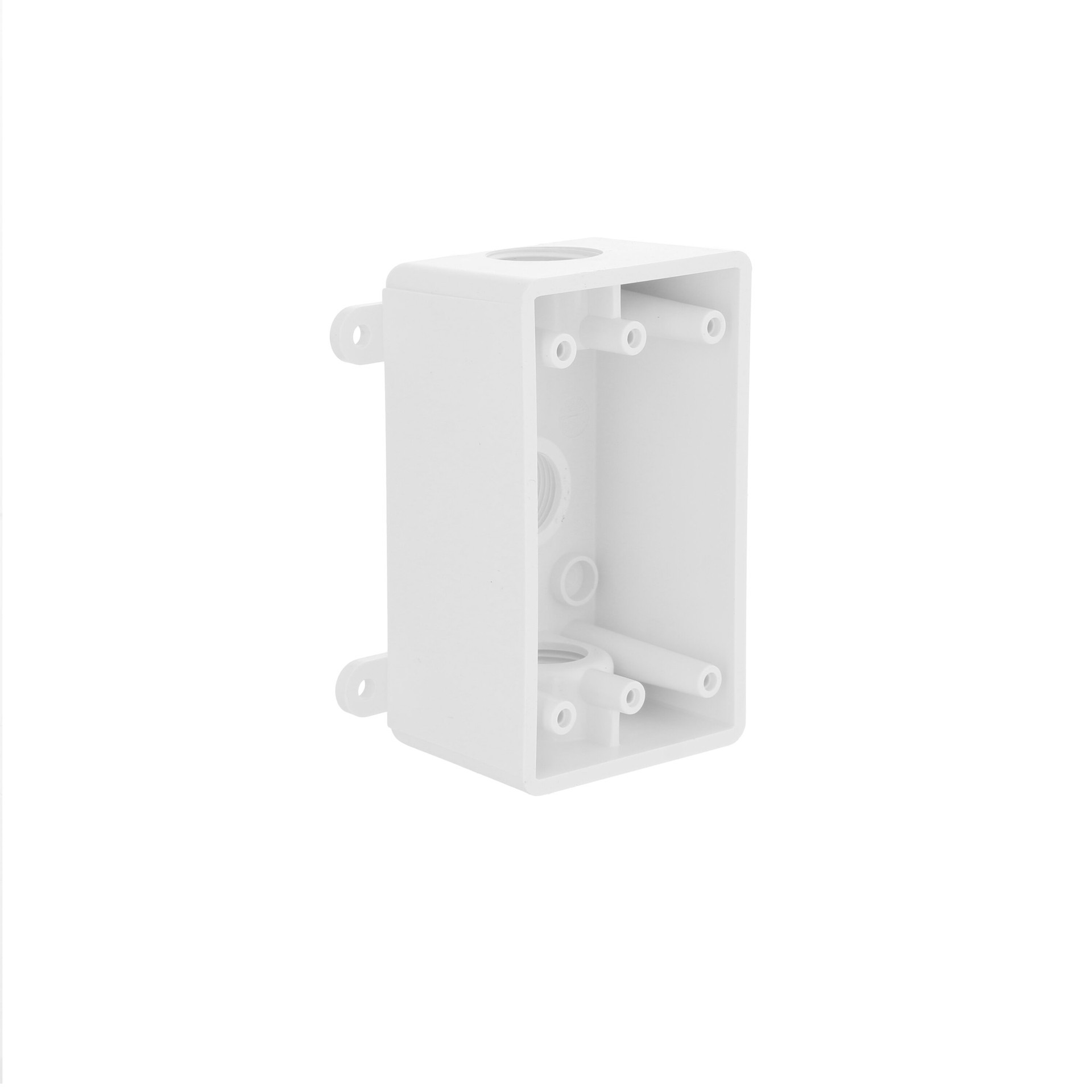 slide 1 of 6, Hubbell TayMac 1 -Gang PVC Weatherproof New work/Old work Switch/Outlet Electrical Box, 1 ct