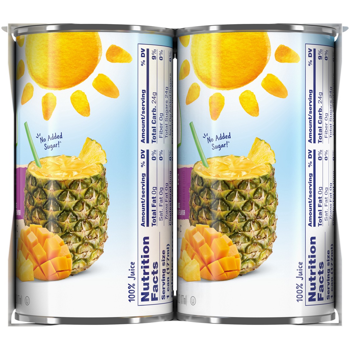 slide 4 of 9, Dole 100% Juice, Pineapple Mango- 6 ct, 6 ct