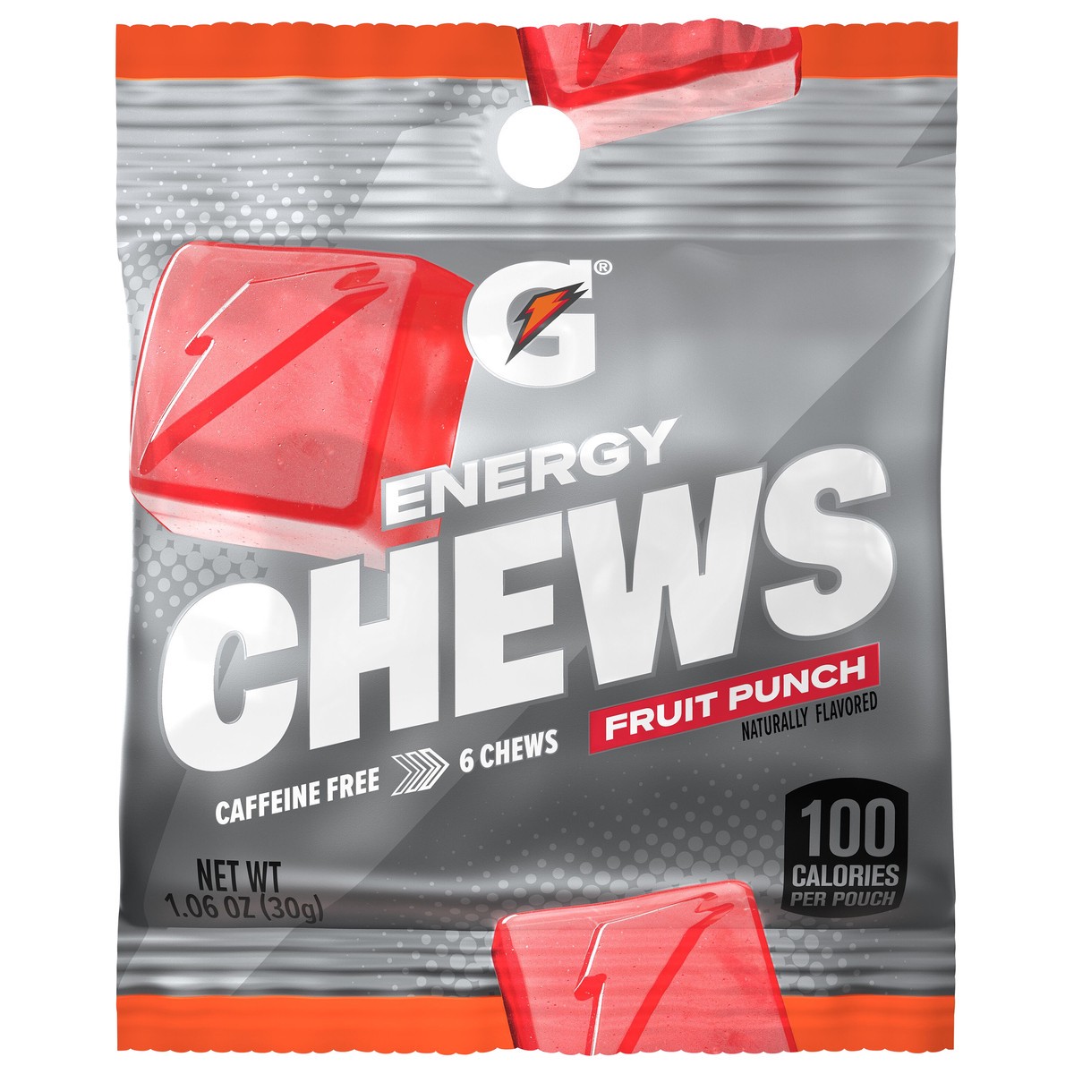slide 2 of 2, Gatorade Energy Chews Fruit Punch Naturally Flavored 1.06 Oz, 6 ct