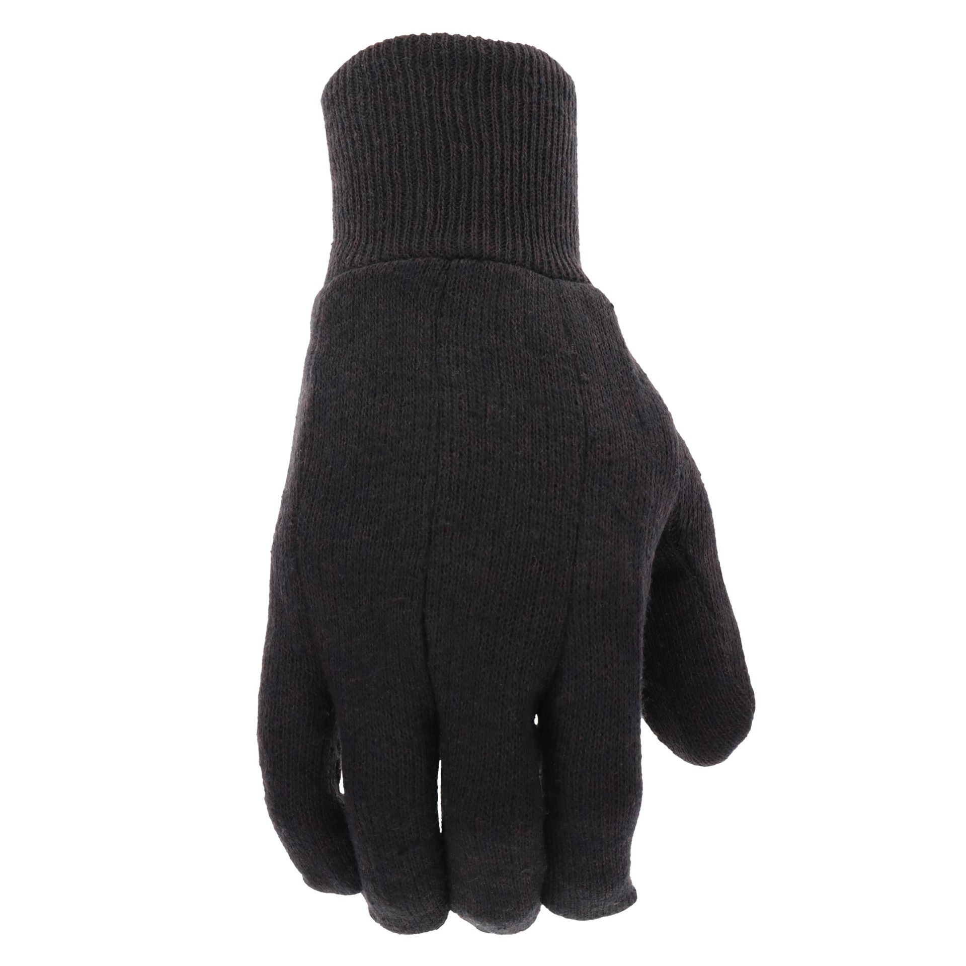 slide 2 of 4, Project Source Large Brown Poly/Cotton Gardening Gloves 3 -Pairs, 1 ct