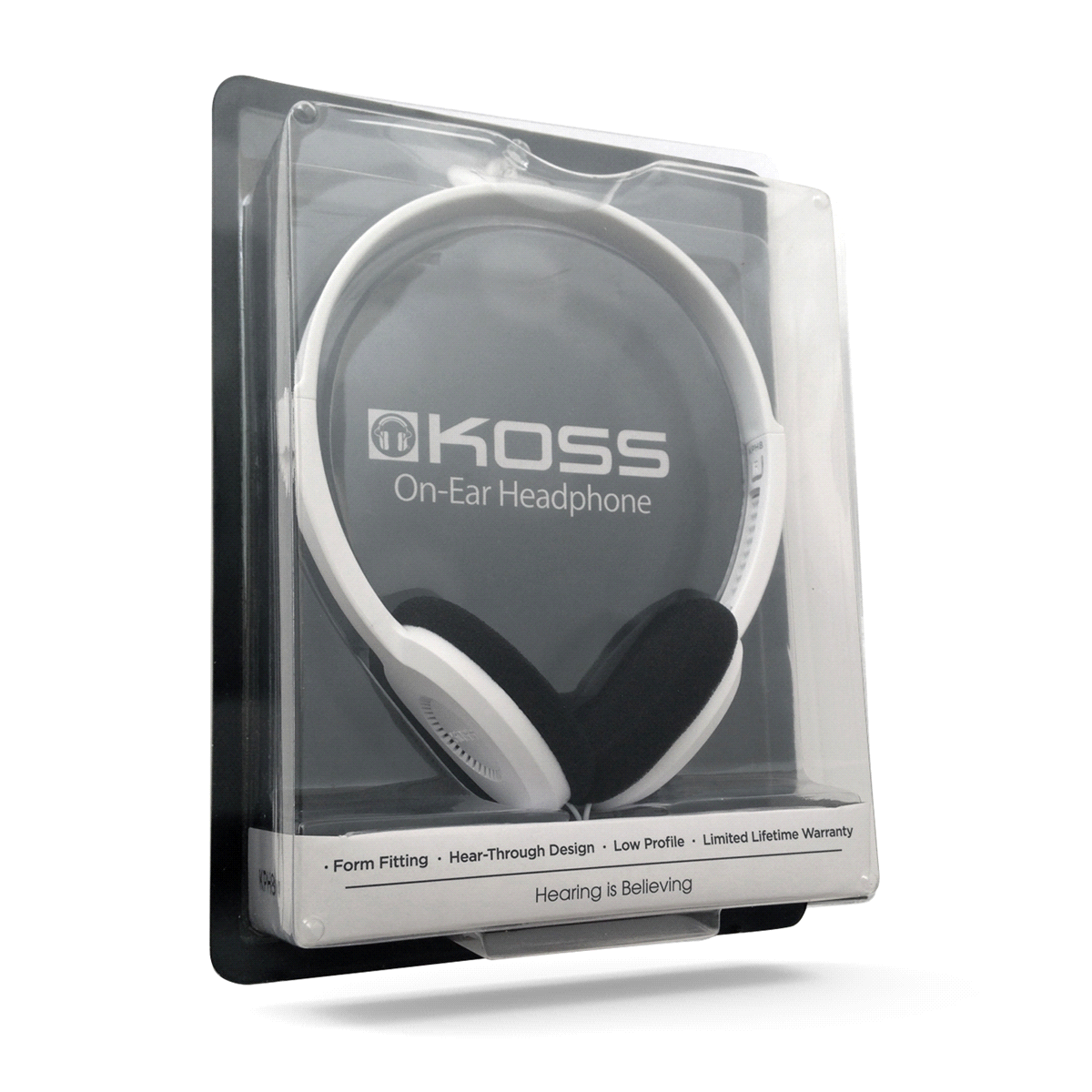 slide 2 of 2, Koss KPH8W On-Ear Headphones, White, 1 ct
