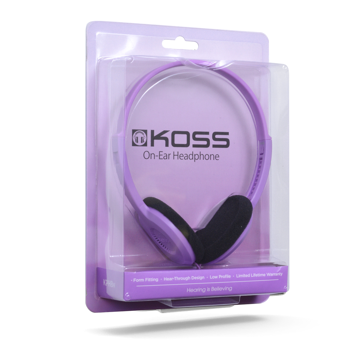 slide 2 of 2, Koss KPH8V On-Ear Headphones, Violet, 1 ct