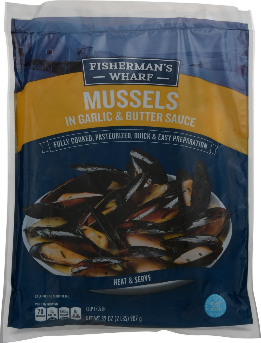 slide 5 of 14, Fisherman's Wharf Mussels in Garlic & Butter Sauce 32 oz, 32 oz