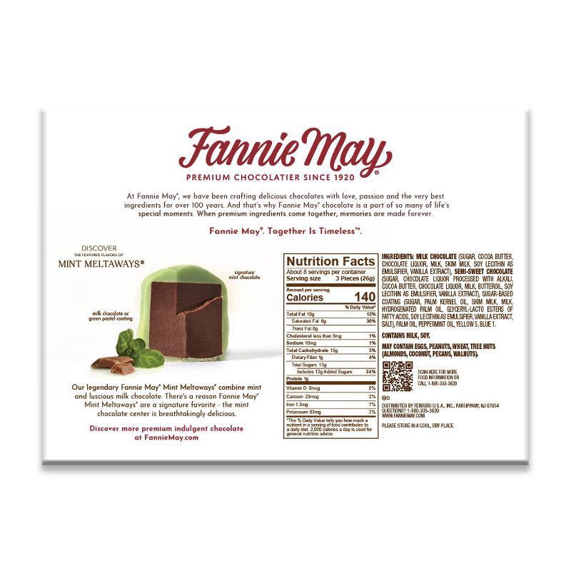 slide 2 of 8, Fannie May Candy Mint Meltaway - 7.28oz, 7.28 oz
