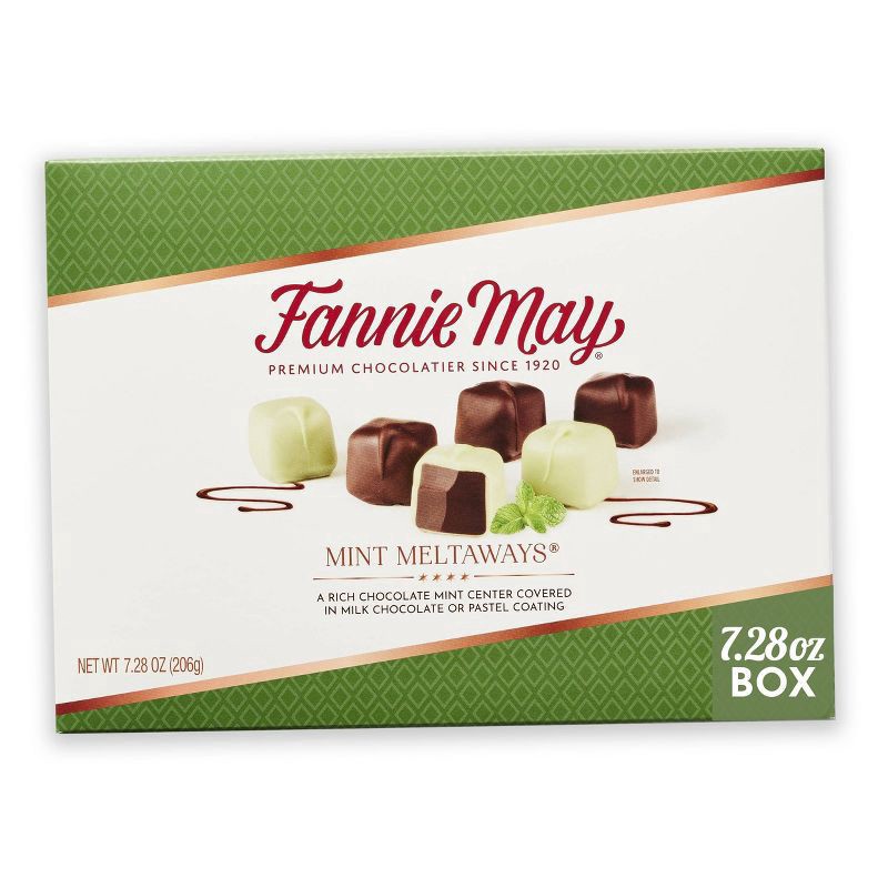 slide 1 of 8, Fannie May Candy Mint Meltaway - 7.28oz, 7.28 oz