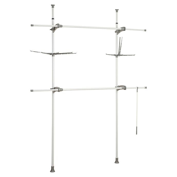 slide 4 of 5, Wenko Herkules 2-Tier Telescopic Twin Shelf Closet Organization System, 1 ct