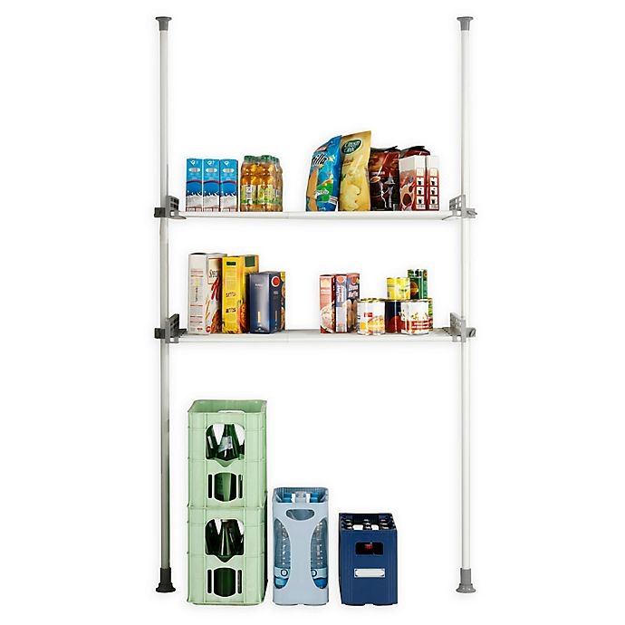 slide 1 of 5, Wenko Herkules 2-Tier Telescopic Twin Shelf Closet Organization System, 1 ct