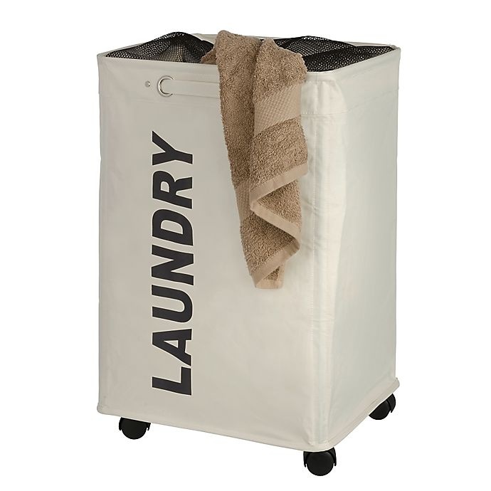 slide 3 of 3, Wenko Quadro Laundry Bin - Beige, 1 ct