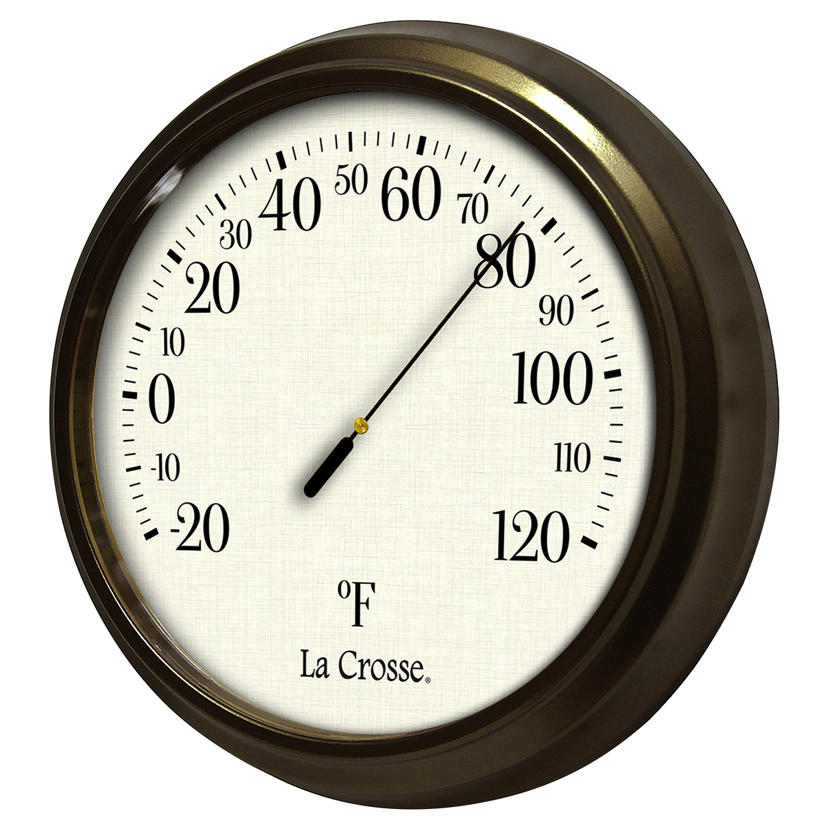 slide 2 of 3, La Crosse Technology Round Thermometer, 8 in