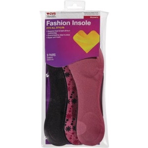 slide 1 of 1, CVS Health Fashion Insoles For Women Sizes 6-10, 3 pair