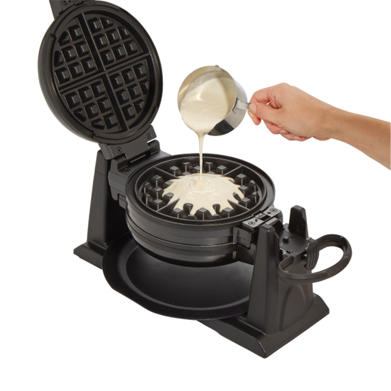 slide 2 of 3, Hamilton Beach Double Belgian Waffle Maker / Belgian Waffle Iron, 1 ct