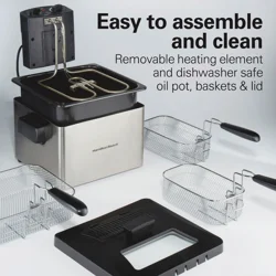 Hamilton Beach Triple Basket Deep Fryer - Stainless Steel 35034