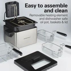 Hamilton Beach Triple Basket Deep Fryer - Stainless Steel 35034