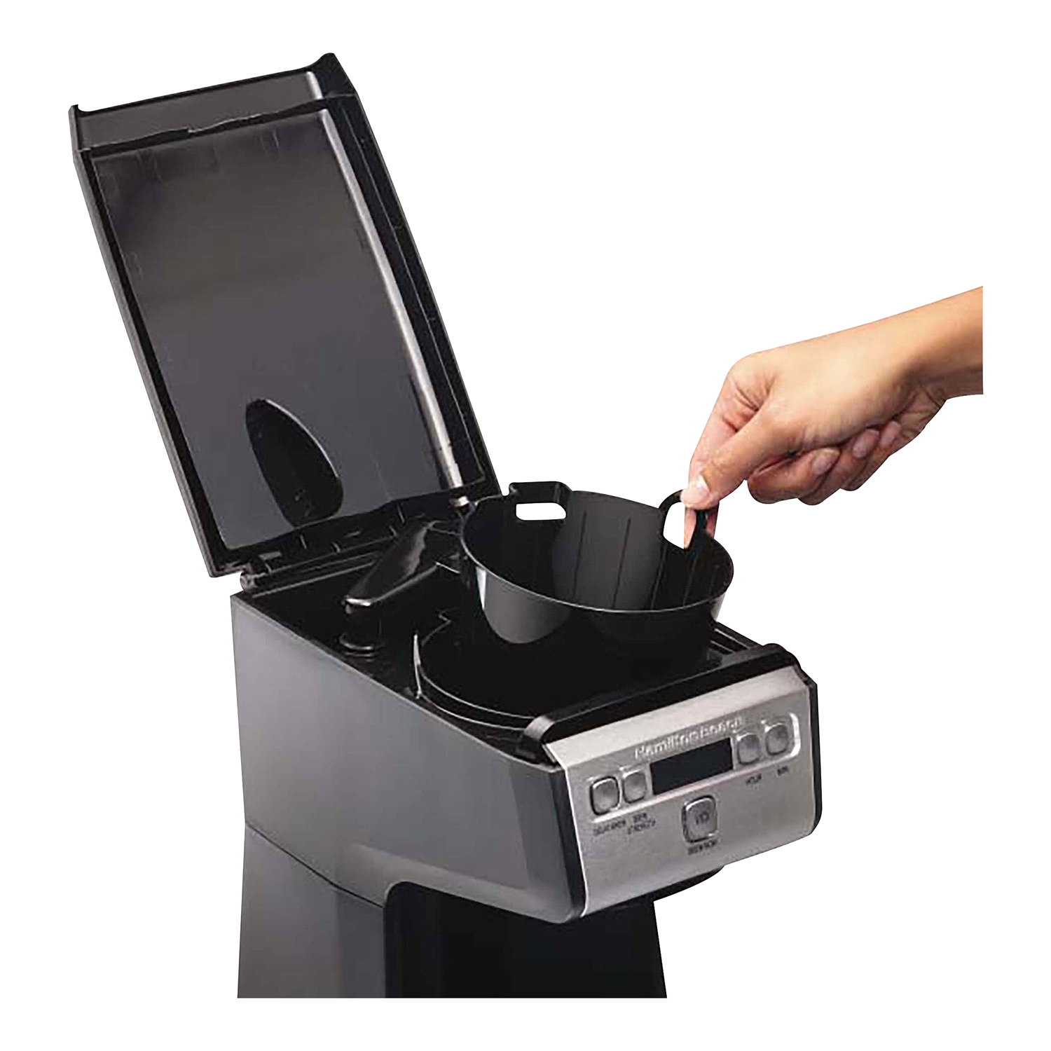 slide 2 of 2, Hamilton Beach 12 Cup Compact Programmable Coffee Maker, 1 ct