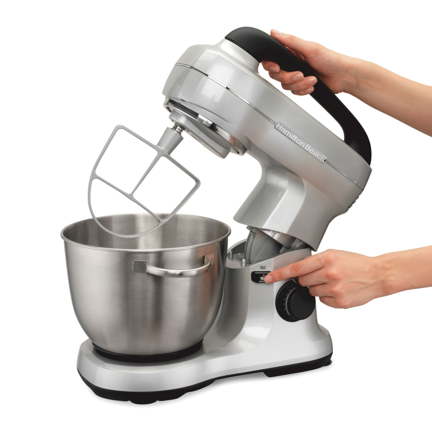 slide 3 of 4, Hamilton Beach Stand Mixer - Silver, 4 qt
