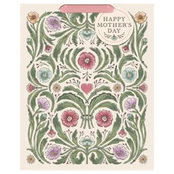 Hallmark Large Mother's Day Gift Bag Painted Flower & Leaves 13 Inch